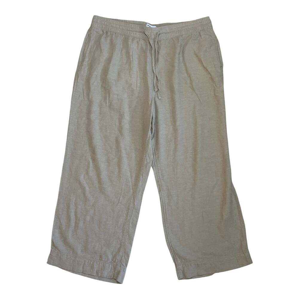 Sonoma Goods For Life Women's Linen Blend Drawstring Wide Leg Capri Pants